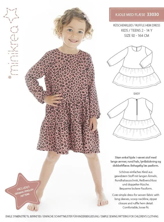 Schnittmuster 33030 Rüschenkleid