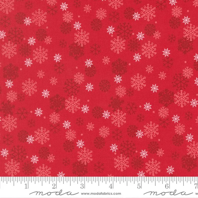 Moda, Stacy Iest Hsu, Holiday Cheer, Snow Flurry, Poinsettia Red