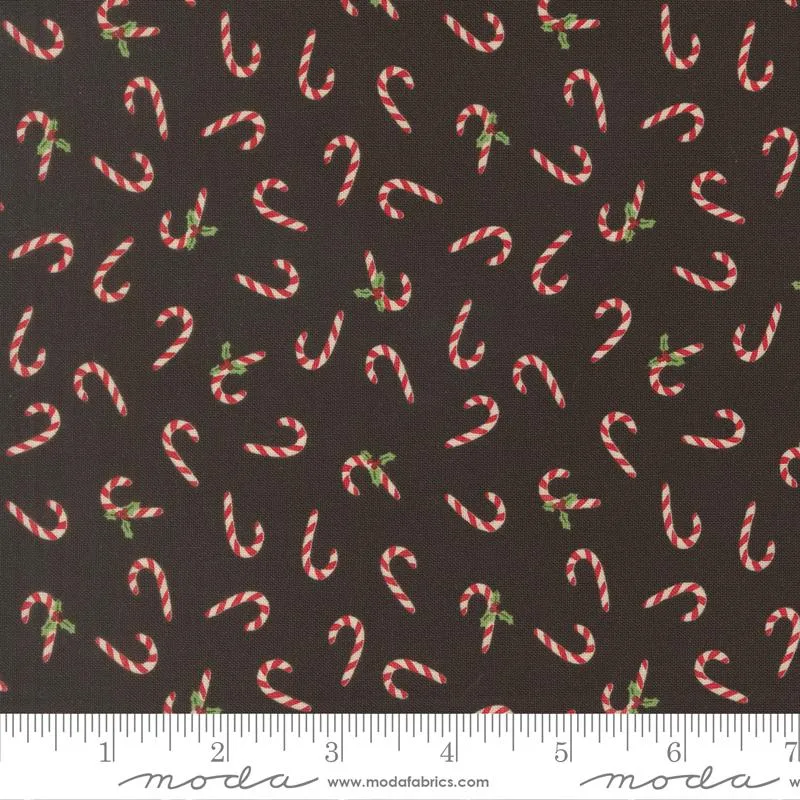Moda, Stacy Iest Hsu, Holiday Cheer, Candy Canes, Midnight Gray