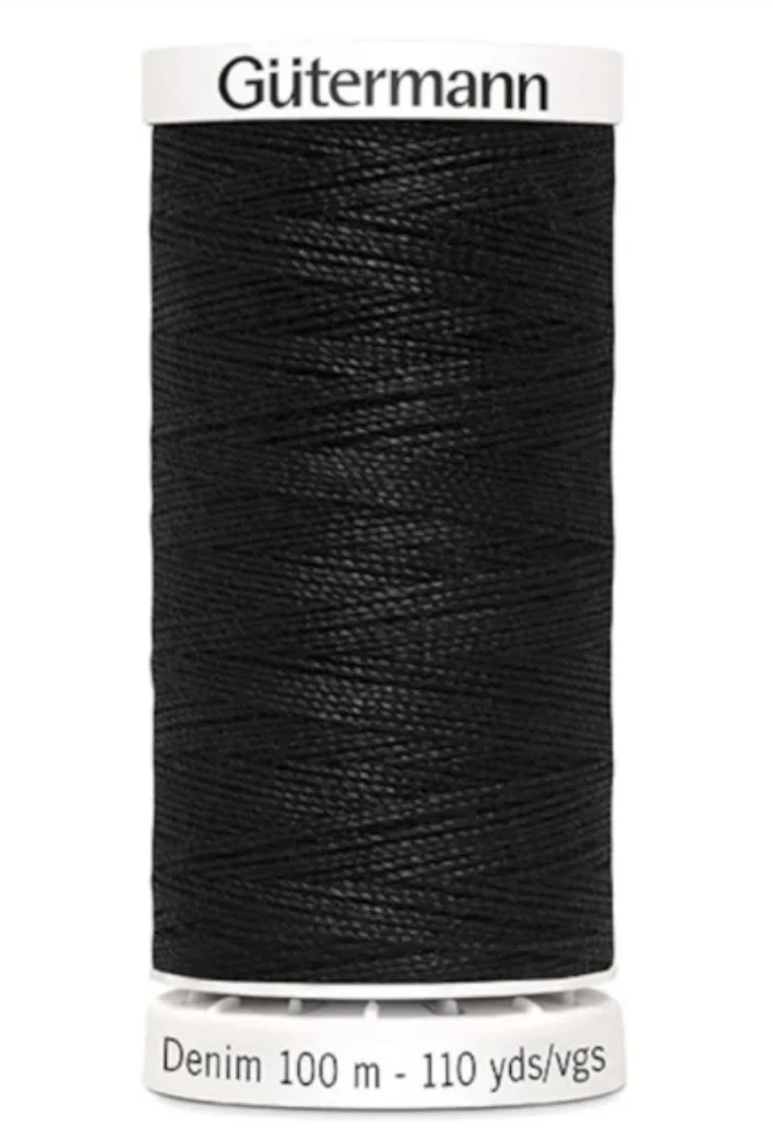 Gütermann Denim Jeansfaden 100m schwarz Col. 1000