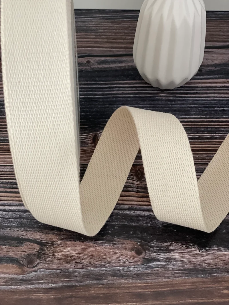 Gurtband Uni natur 40mm Baumwolle