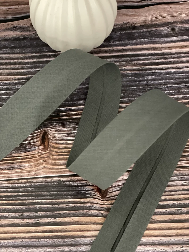 Schrägband Baumwolle Polyester 30mm dunkelgrau