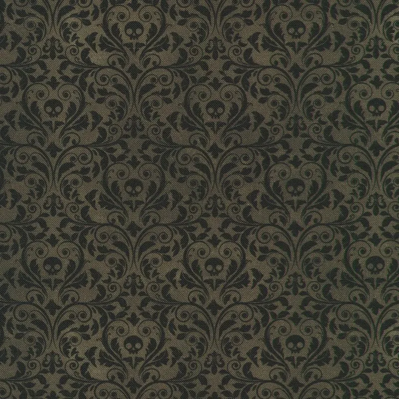 Robert Kaufman, Ravenwood, Curls & Swirls, Shadow Gray