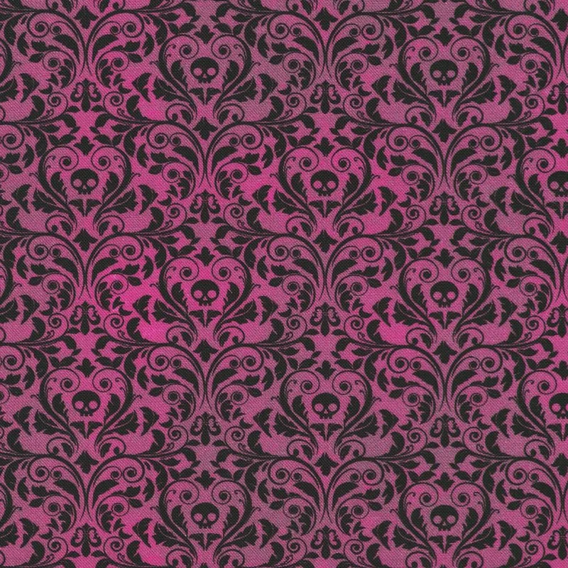Robert Kaufman, Ravenwood, Curls & Swirls, Berry Purple