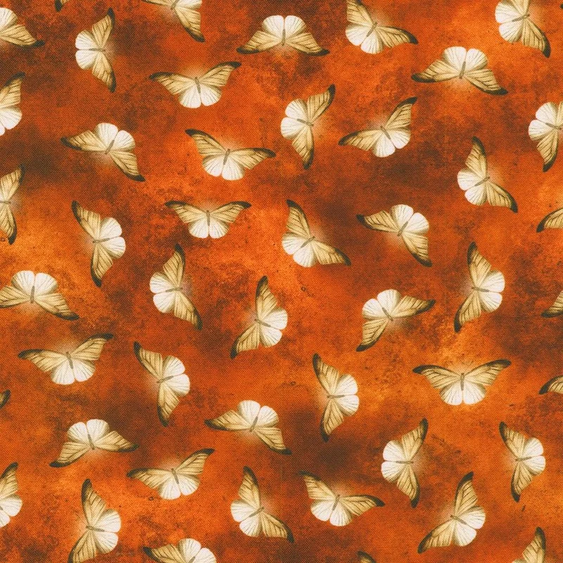 Robert Kaufman, Ravenwood, Tossed Moths on Orange Spice
