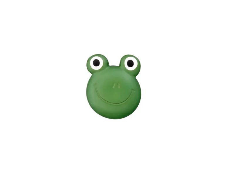 Polyester Knopf Oese Frosch 20mm gruen