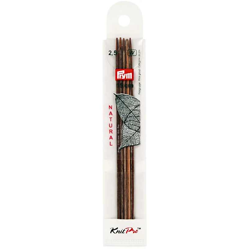 Prym Strumpfstricknadeln Natural von KnitPro – Holz, 15 cm