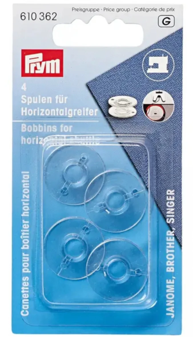 Nähmaschinenspulen für Horizontalgreifer 4 Stück