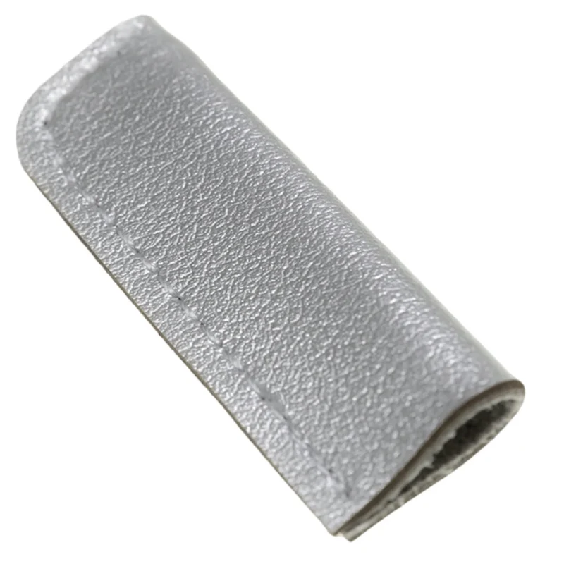 Kordelenden Lederimitat 1 Paar glänzend silber