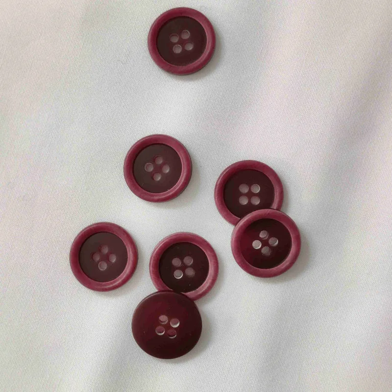 Polyesterknopf Rand 4-Loch 12 mm