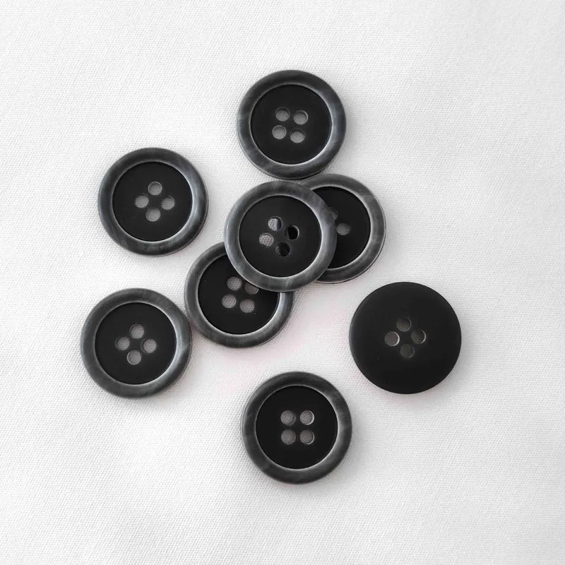 Polyesterknopf Rand 4-Loch 12 mm