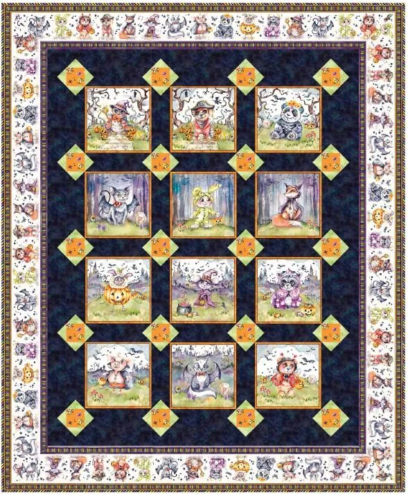 Sillier Than Sally, Little Darlings Spooky Smiles Halloween Quilt Kit