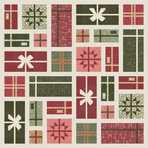 Moda, Kileys Quilt Room, Gingerbread Lane Quilt Kit 51" X 51"