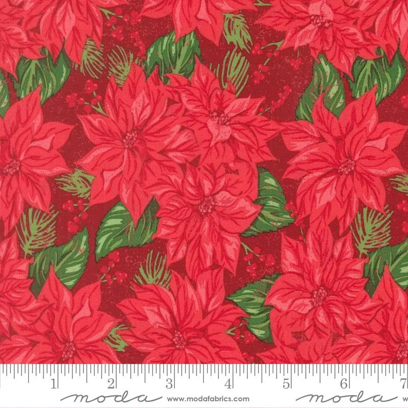 Moda, Stacy Iest Hsu, Holiday Cheer, Vintage Poinsettia, Cardinal Red