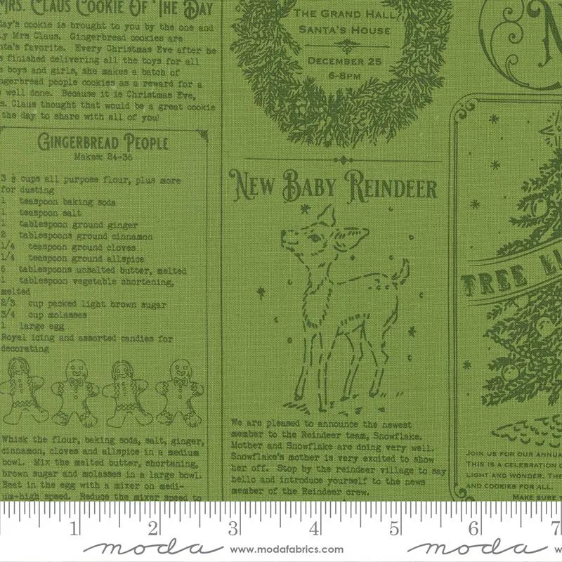 Moda, Stacy Iest Hsu, Holiday Cheer, North Pole News & Text, Mistletoe Green