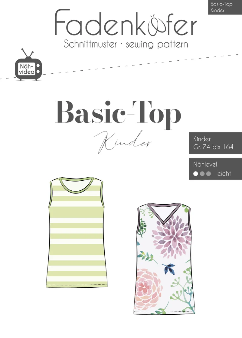 Fadenkäfer Schnittmuster "Basic-Top" Kinder