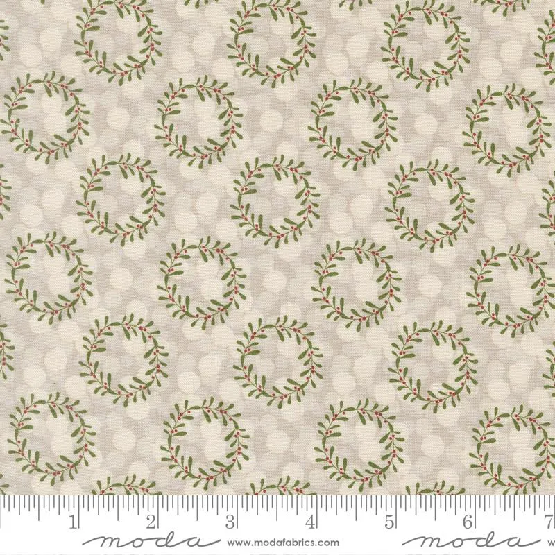 Moda, Kileys Quilt Room, Gingerbread Lane, Wreaths, Frosty Gray