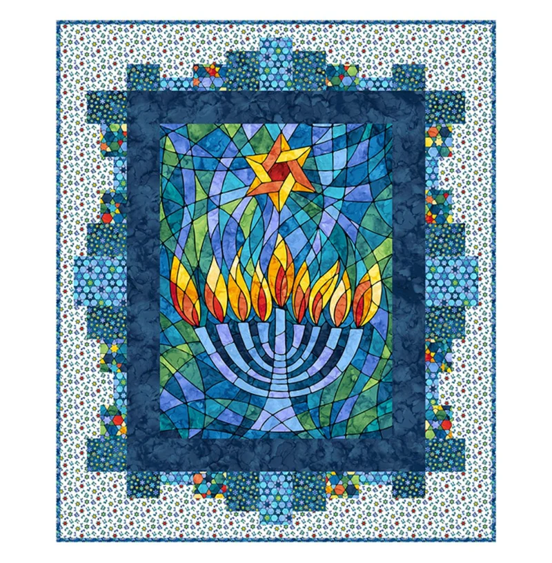 Northcott, Hanukkah Lights Wall Hanging Kit 56" X 66"