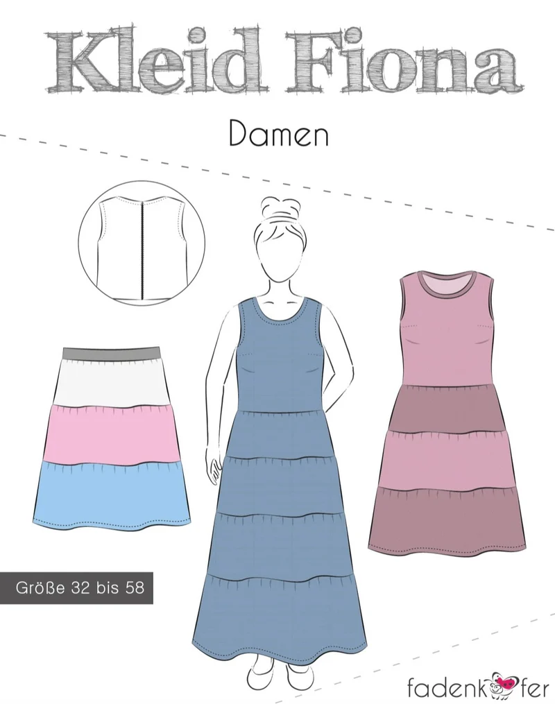 Fadenkäfer Schnittmuster "Fiona" Kleid Damen