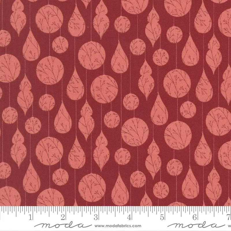 Moda, Kileys Quilt Room, Gingerbread Lane, Crystal Ornaments, Cranberry Red