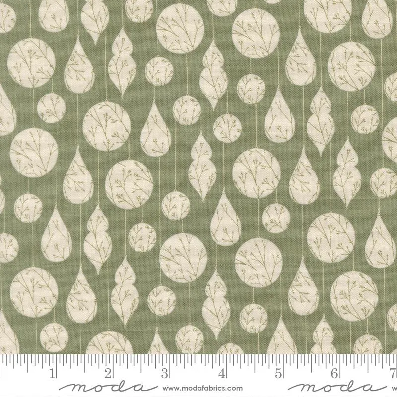 Moda, Kileys Quilt Room, Gingerbread Lane, Crystal Ornaments, Mistletoe Green