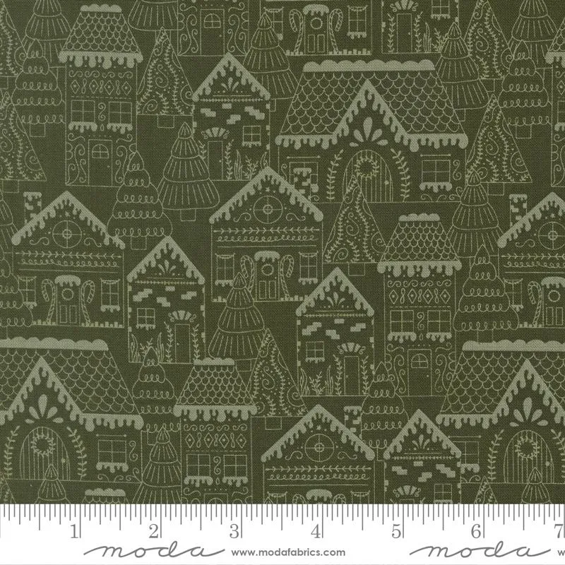 Moda, Kileys Quilt Room, Gingerbread Lane, Landscape, Pine Green