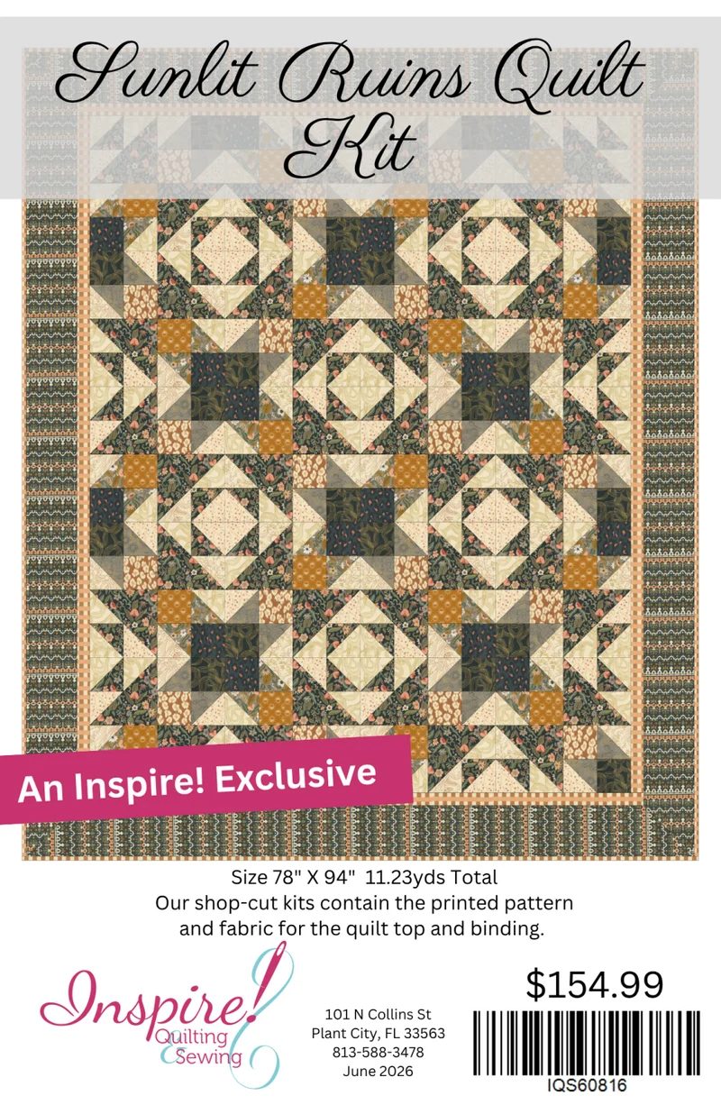 Grandma's Sunlit Ruins Quilt Kit 78" X 94"