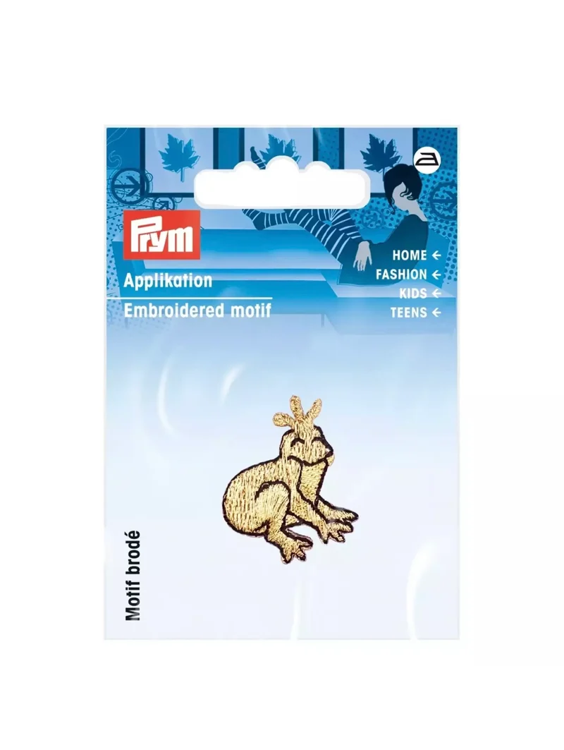 Prym Applikation Frosch gold 22 x 25mm