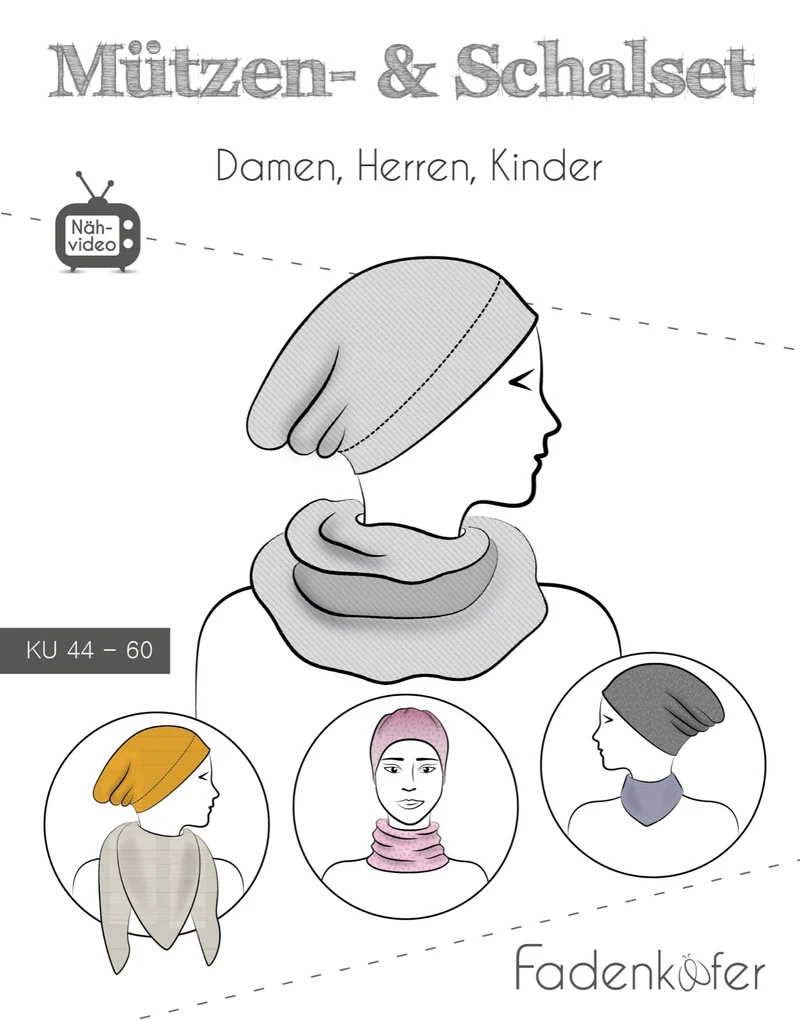 Fadenkäfer Schnittmuster "Mützen und Schalset" Damen / Herren / Kinder