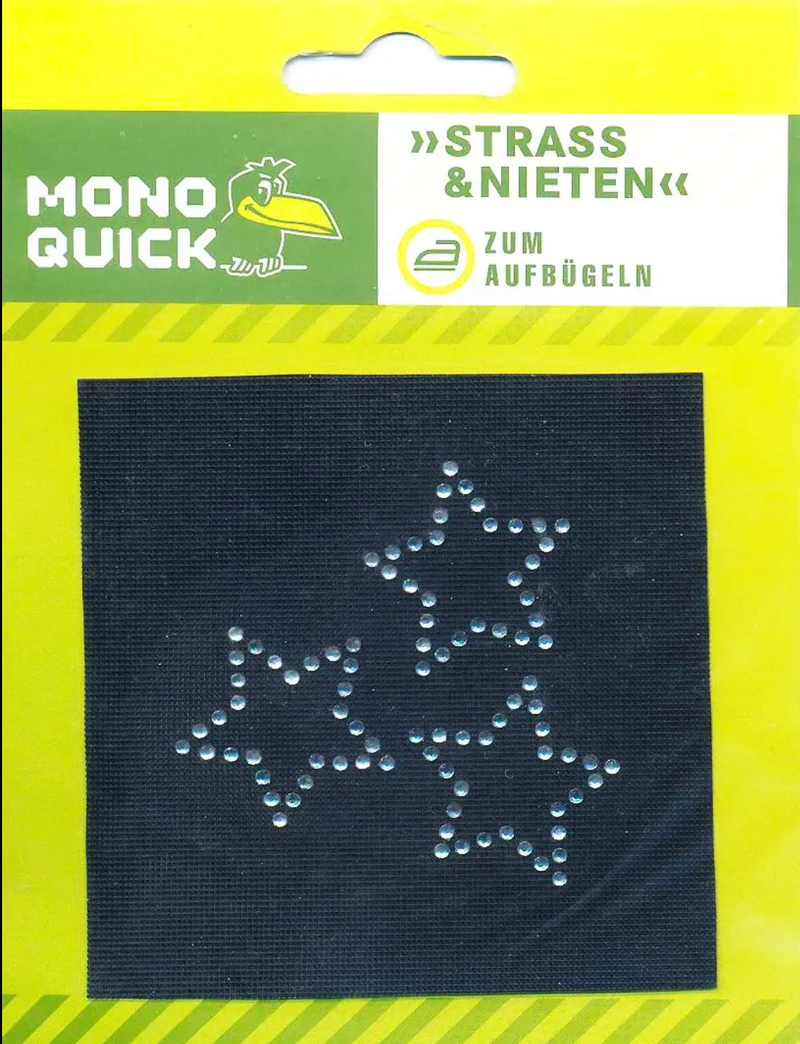 Mono Quick Applikation Strass Sterne 3 Stck