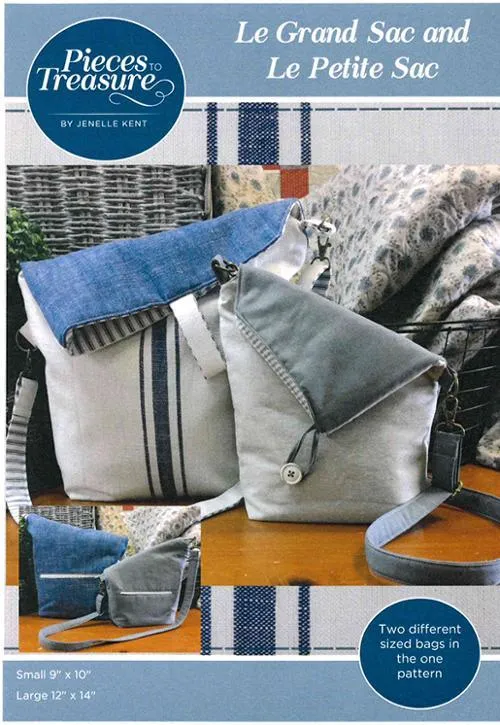 Le Grand Sac & Le Petite Sac Bag Pattern from Pieces To Treasure