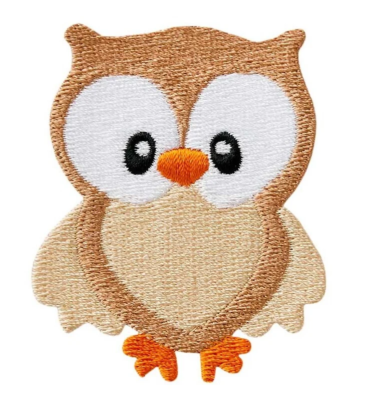 Mono Quick Applikation Eule beige