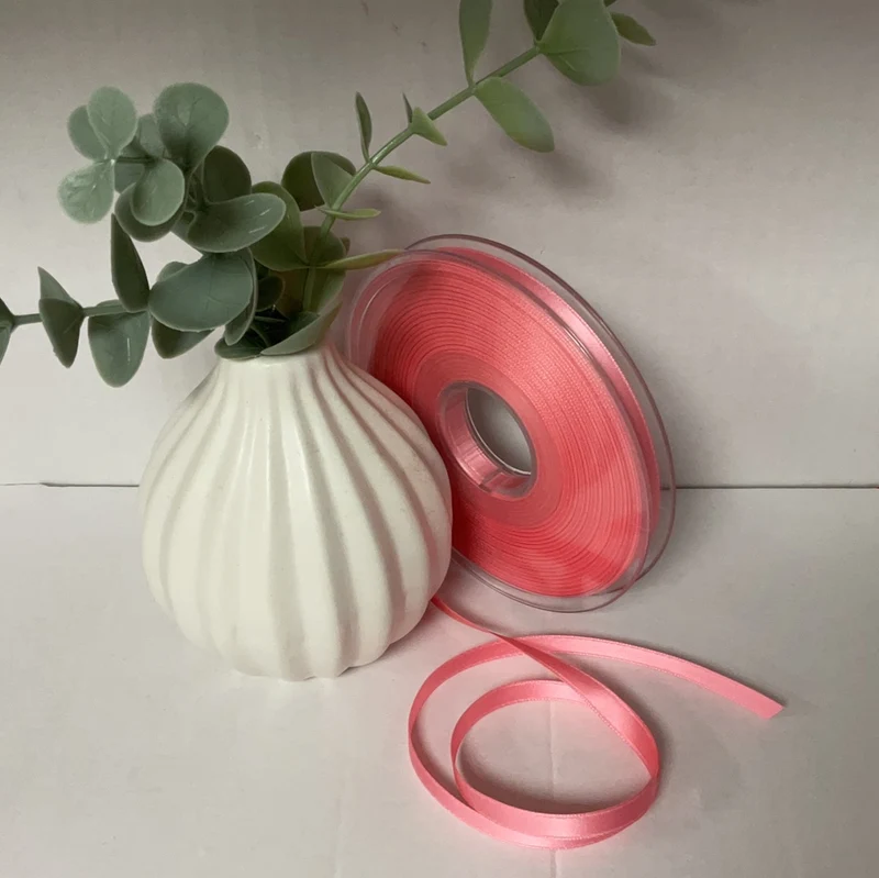 Satinband uni puderrose 6mm