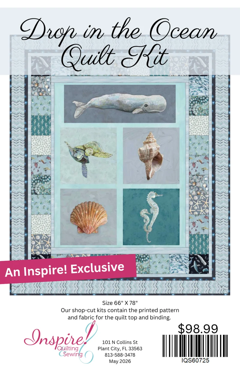 A Drop in the Ocean Panel Quilt Kit 66" X 78"