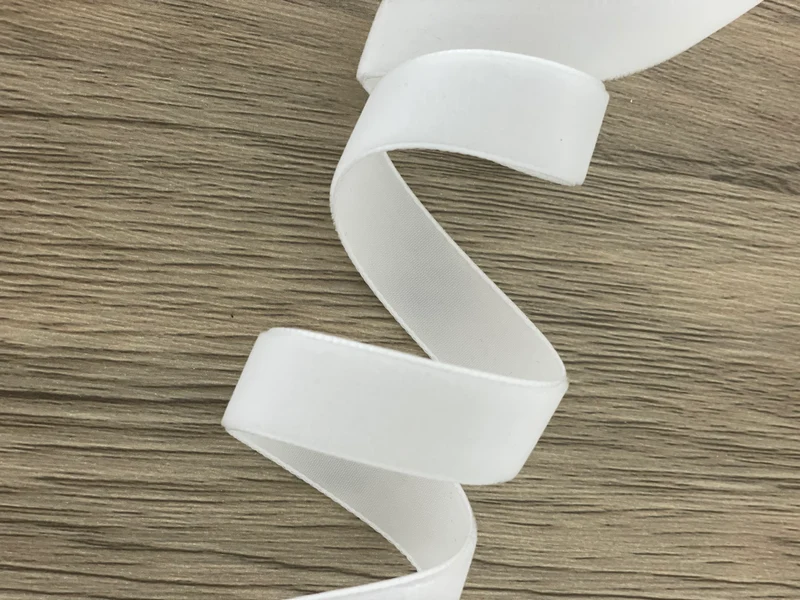 Samtband 16mm weiss