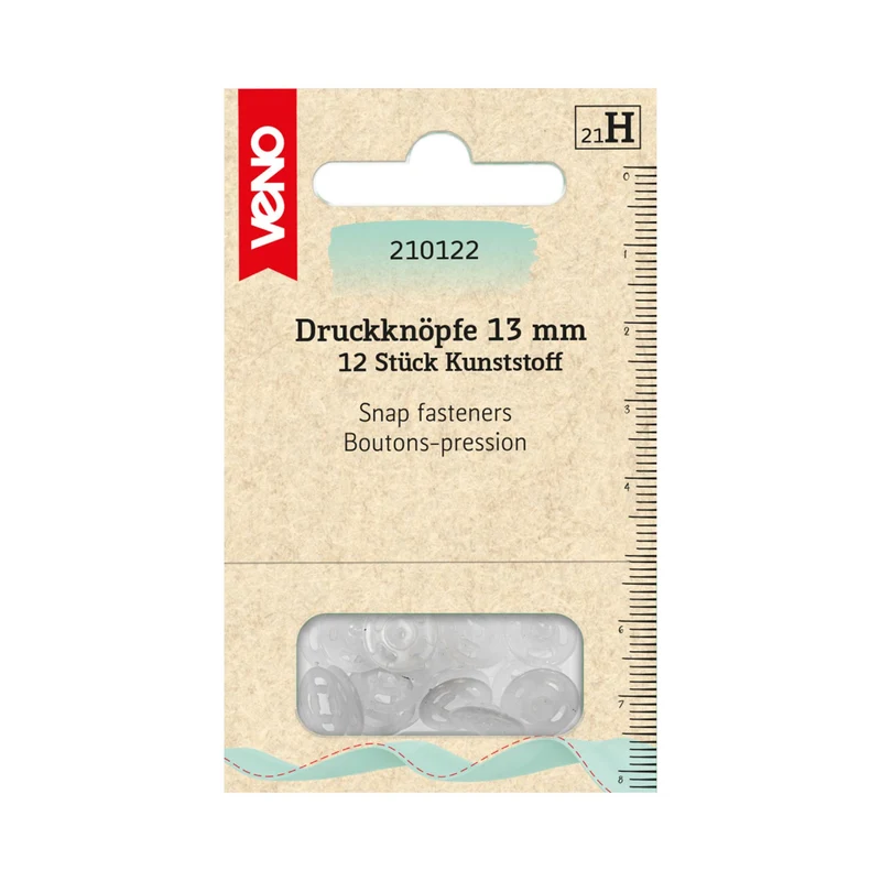 Annäh-Druckknöpfe Transparent