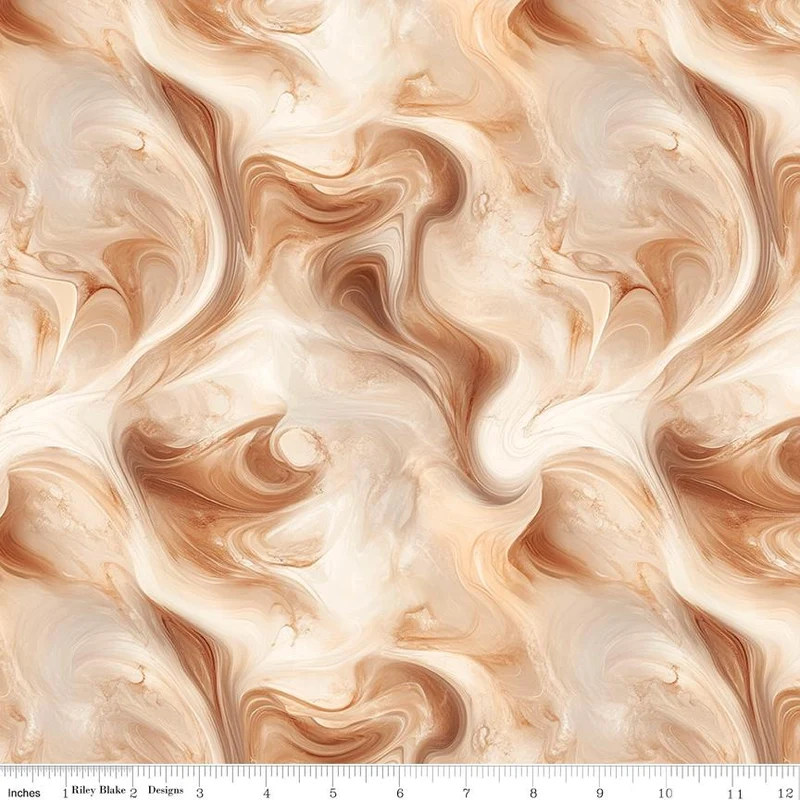 Riley Blake, Coffee Time, Swirl, Cinnamon