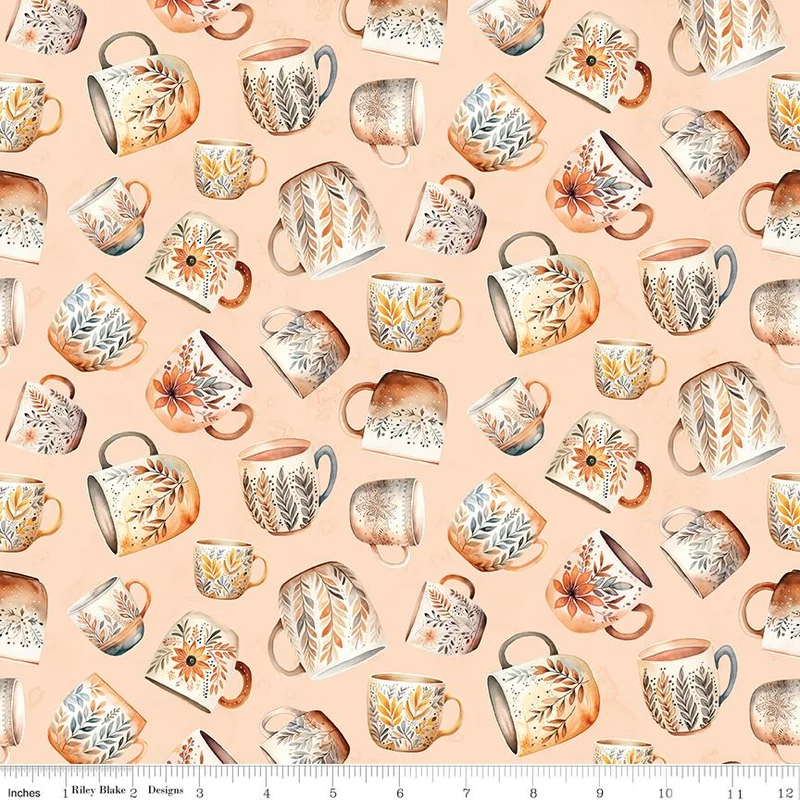 Riley Blake, Coffee Time, Coffee Mugs, Shell