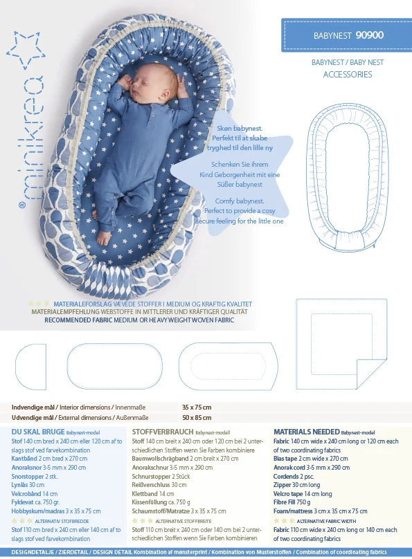 Schnittmuster 90900 Babynest