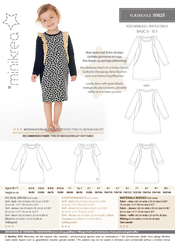 Schnittmuster 50025 Rüschenkleid