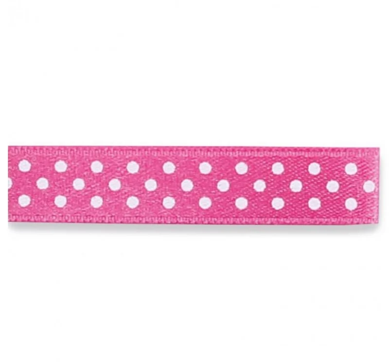 Satinband Punkte 16mm pink