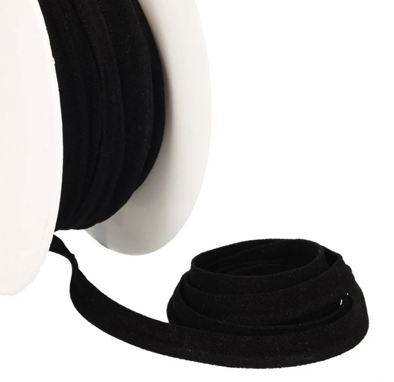 Paspel elastisch schwarz