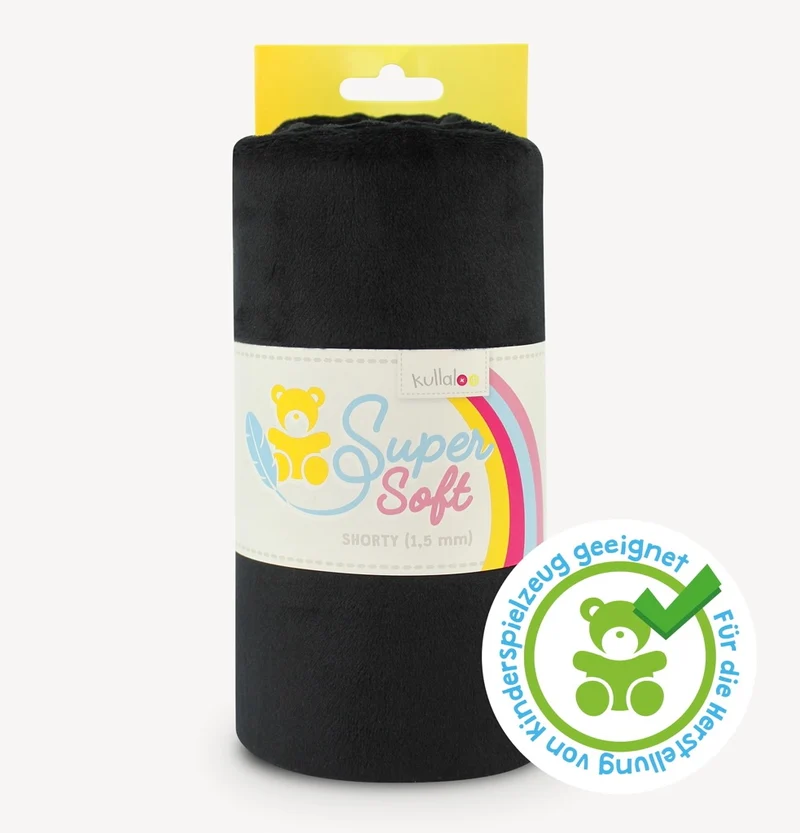 Kullaloo Supersoft Shorty 1,5mm 100 x 70cm schwarz