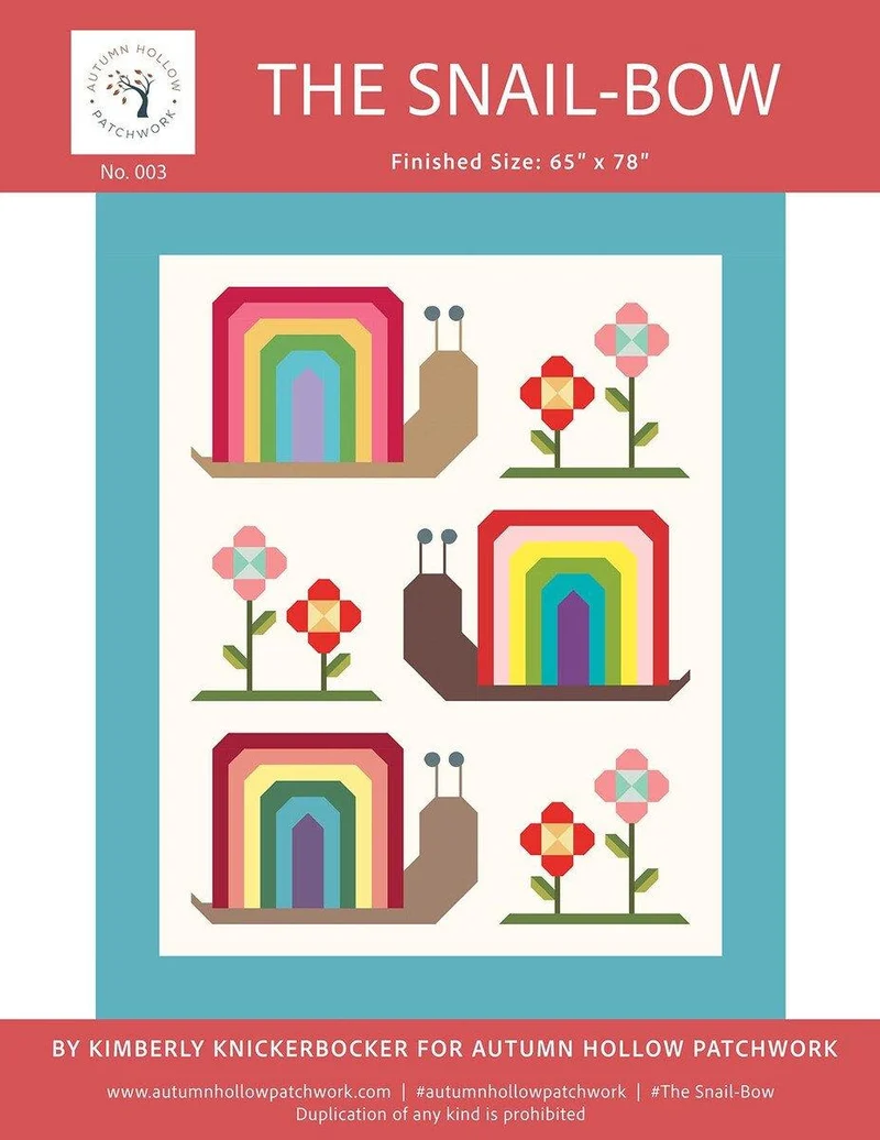 Autumn Hollow Patchwork, Snail Bow Quilt Pattern
