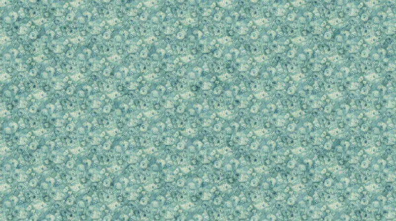 Northcott Fabrics, Whisper, Seed Pod, Med Teal