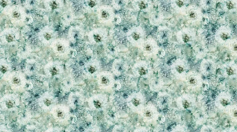Northcott Fabrics, Whisper, Packed Seeds, Med Teal