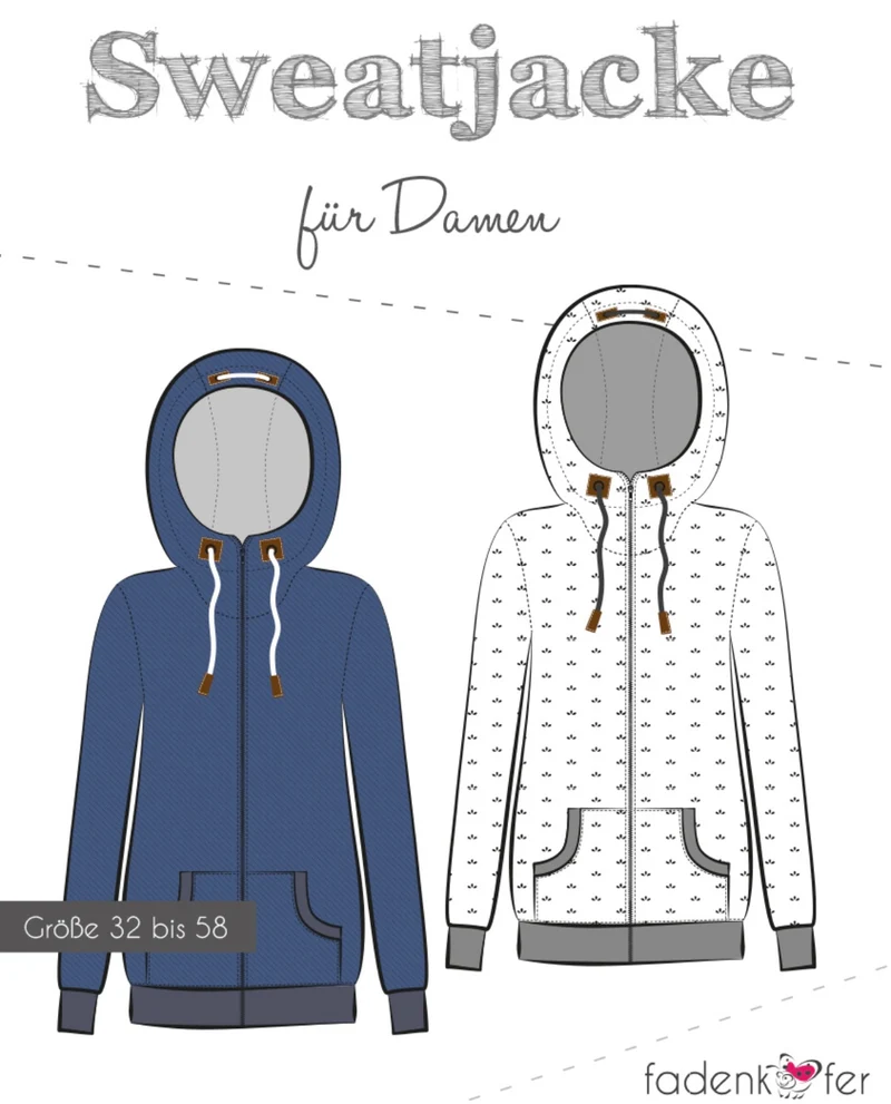 Fadenkäfer Schnittmuster "Sweatjacke" Damen