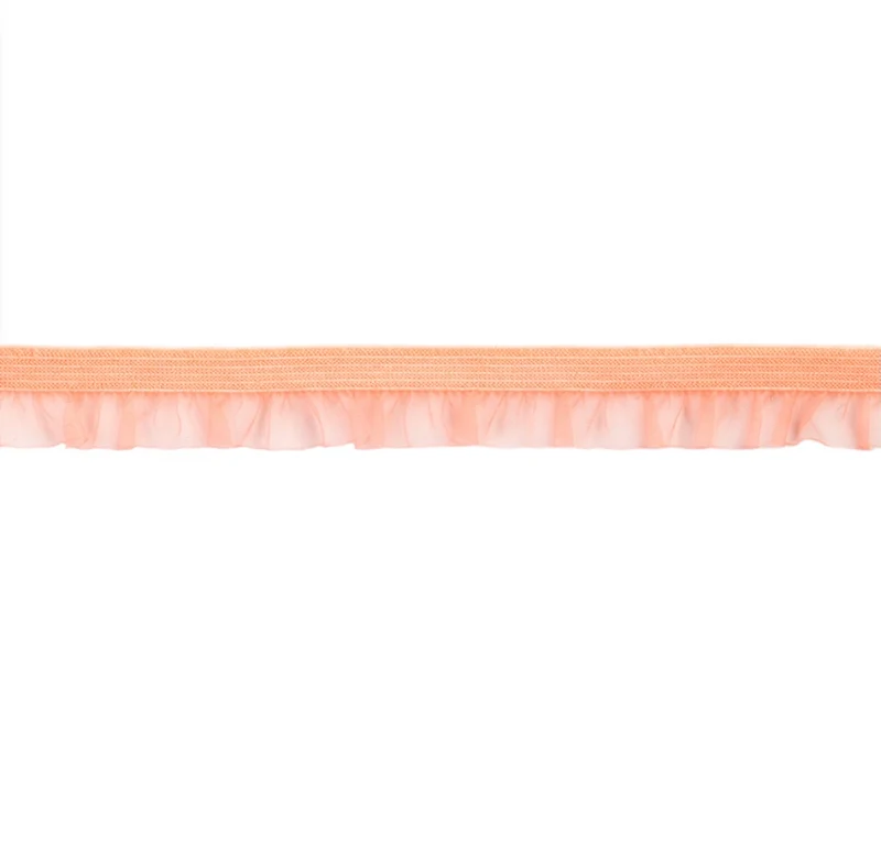 Rüsche elastisch 12 mm apricot