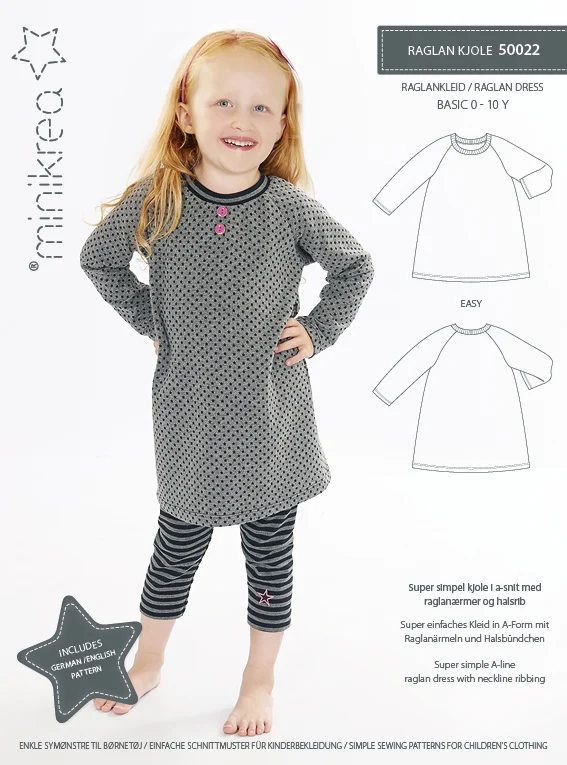 Schnittmuster 50022 Raglan Kleid