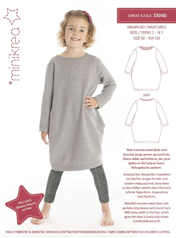 Schnittmuster 33040 Sweatkleid